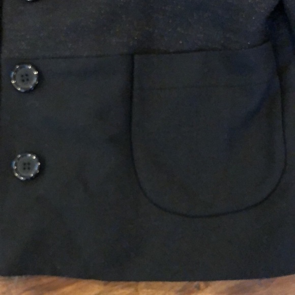 Club Monaco Black Cropped Shimmer Blazer 2 - Picture 6 of 9